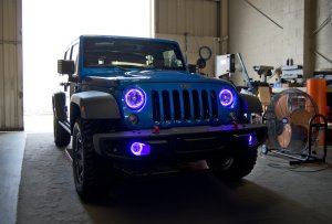 Jeep Wrangler Fog Light Halo Kit - ORACLE Lighting - UV/Purple - `07-`17